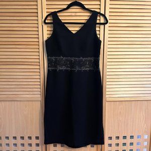 Black & Silver Casual Corner Dress